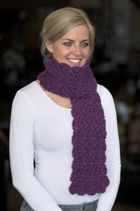 Crochet Scarf in Plymouth Yarn De Aire - F366 - Downloadable PDF