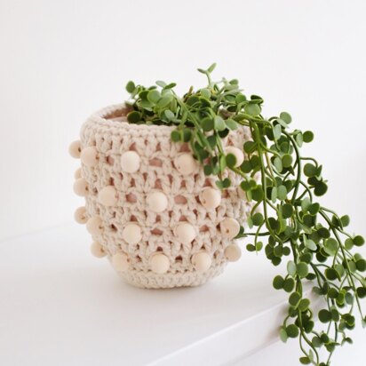 Beaded Crochet Pot Cover