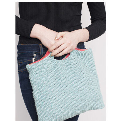 "Reversible Bag" - Bag Knitting Pattern For Home in Debbie Bliss Cotton DK