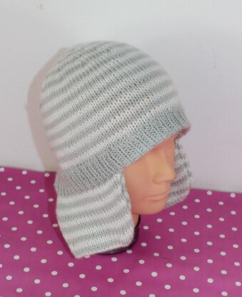 Baby Stripe Trapper Hat