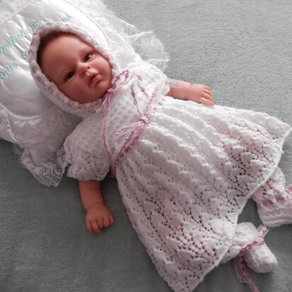 50. Lacy Baby Dress Set for 3lb-3months