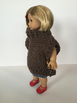 Sophia Doll Poncho with Cowl