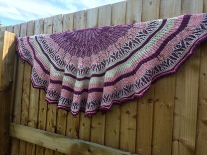 Brioche Blossom Shawl