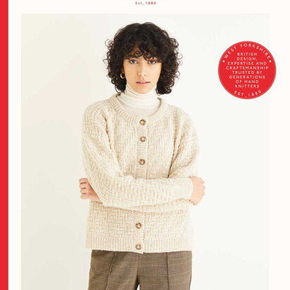 Sirdar 10300 Chevron Cardigan in Haworth Tweed PDF