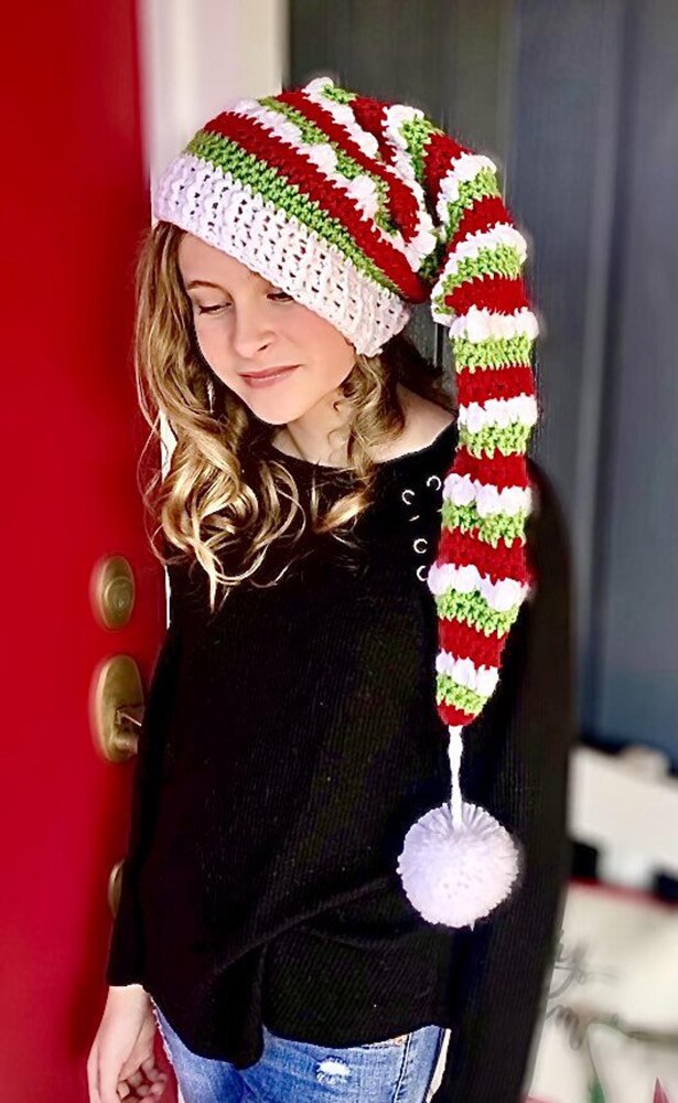 Santa Hat Loom Knitting Pattern - Santa Hat – Ava Girl Designs