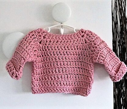 CROCHET PATTERN  Crochet Baby Sweater  - Baby Pullover - Easy crochet