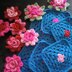 Midnight Blossoms Throw