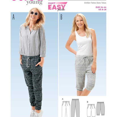 Burda Women's Trousers Sewing Pattern B6659 - Paper Pattern, Size 8-18
