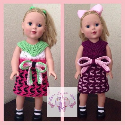 Ribbon Candy 18" Doll/Preemie Dress