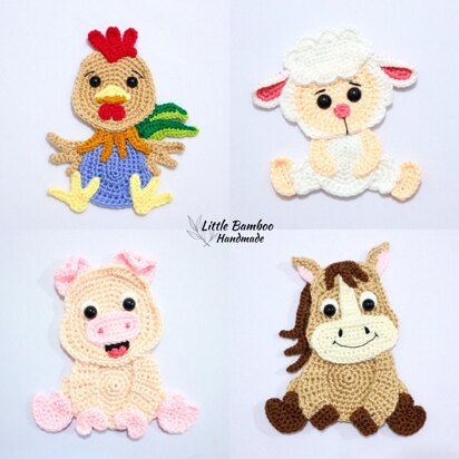 Farm Animals Applique Set