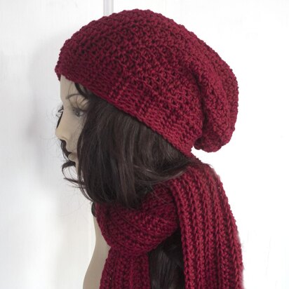 Slouchy Beanie Scarf Gloves