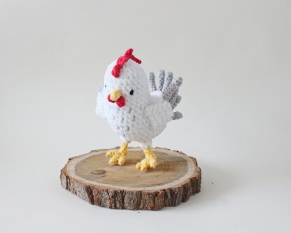 Helen, the crocheted plush hen