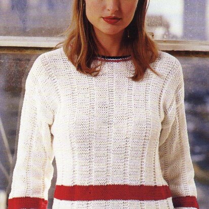 Striped Pullover in Tahki Yarns Cotton Classic