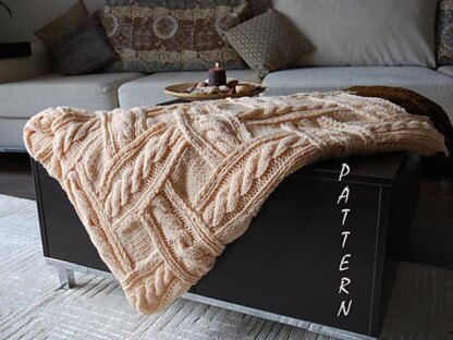 Patchwork Knitting Cozy Blanket