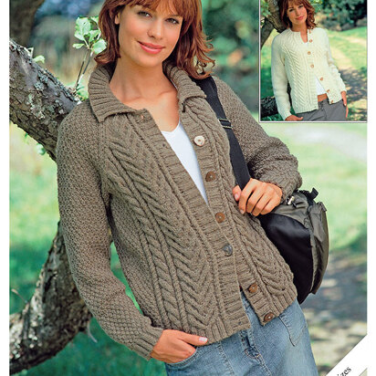 Cardigans in Hayfield Aran with Wool - 8485 - Downloadable PDF