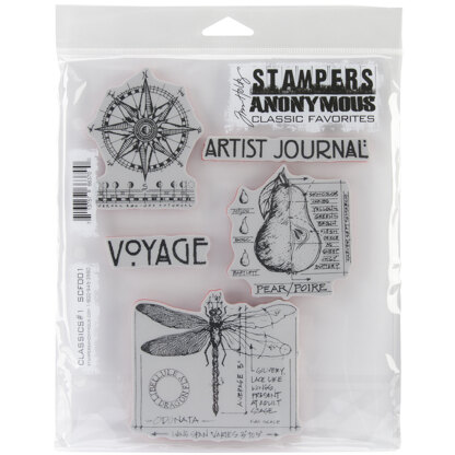 Stampers Anonymous Cling Stamps 7"X8.5" - Classics #1