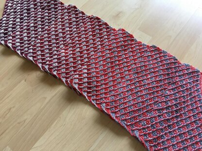 Strawberry Candy Stripe (Rectangular) Shawl