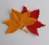 Maple leaf motifs. Irish crochet