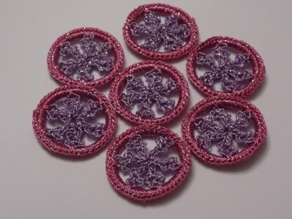 Crochet Snowflake Round Motif