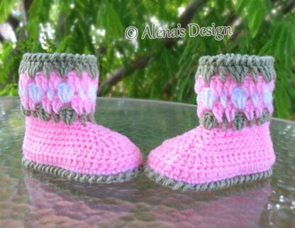 Crochet Blossom Toddler Booties