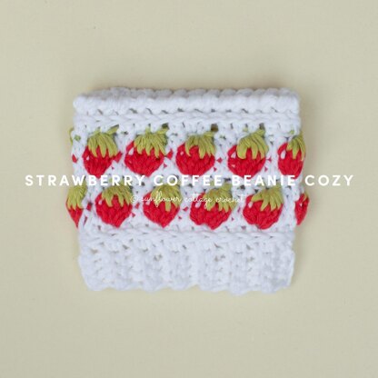 Strawberry Coffee Beanie Cozy