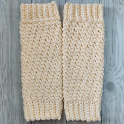 White Winter Leg Warmers