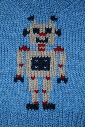 Robot Robert Baby Sweater