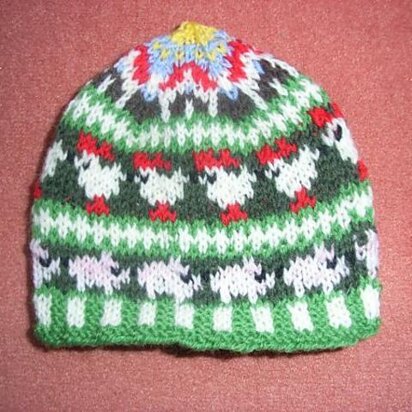 Little farm kids beanie - knitting pattern