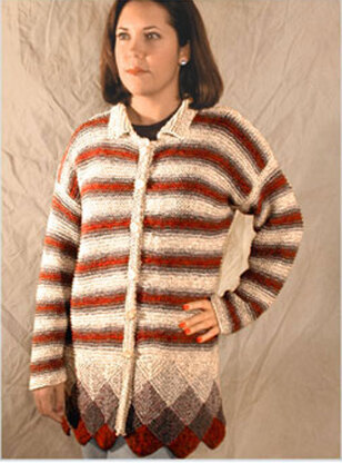 Stripes Squares Jacket in Knit One Crochet Too 2nd Time Cotton - 1114