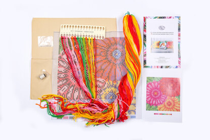 Craft Buddy Flower Burst Cushion Cross Stitch Kit