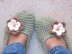 Crochet Slippers with flower