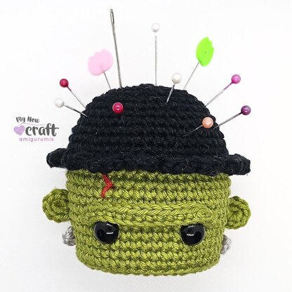 Frankake Frankenstein Cupcake Amigurumi Pincushion Pattern