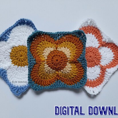 Retro Flower Block