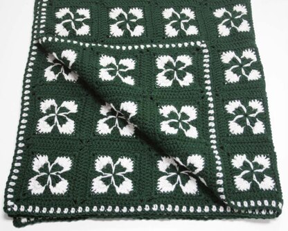 Crochet Shamrock Afghan in Red Heart Super Saver Economy Solids - WR1005