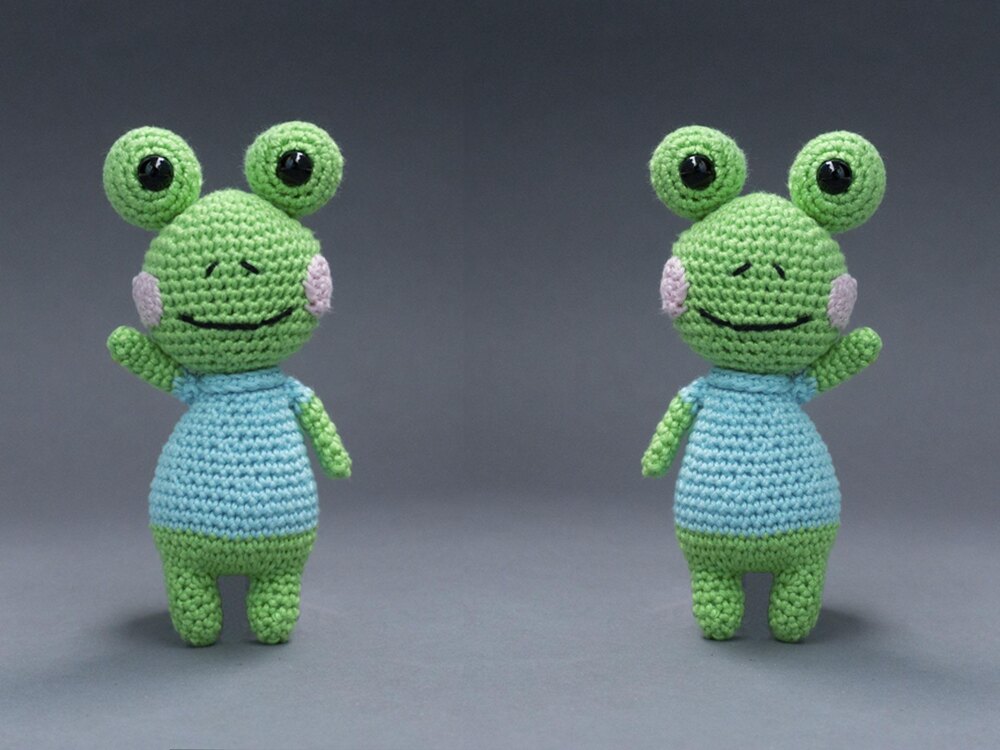 Chonky Crochet Plush frog Hat -  Finland