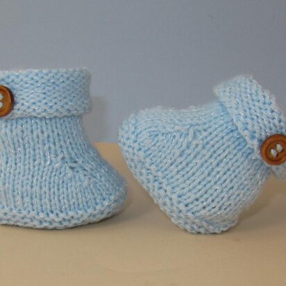 Easy Baby Roll Top 1 Button Booties