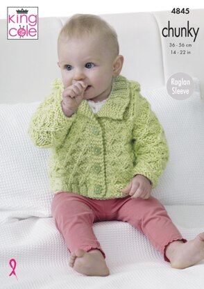 Hoody, Jacket and Matinee Coat in King Cole Chunky - 4845 - Downloadable PDF