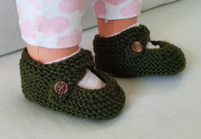 Melinda - 8ply buttoned baby shoes