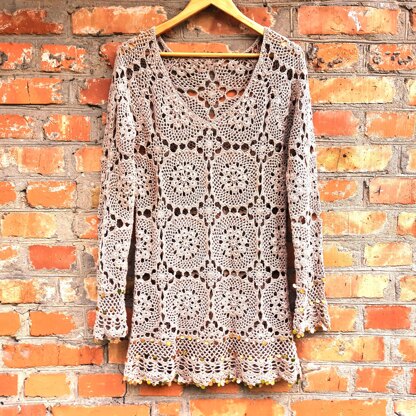 Crochet medallion gorgeous tunic