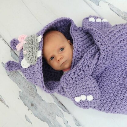 Hooded Hippo Blanket