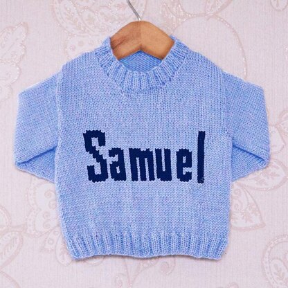 Intarsia - Samuel Moniker Chart - Childrens Sweater