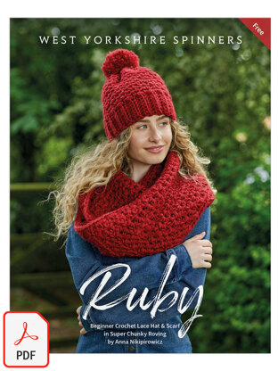 Ruby Lace Hat & Scarf in West Yorkshire Spinners - WYS1000284/ DFP0037 -  Downloadable PDF