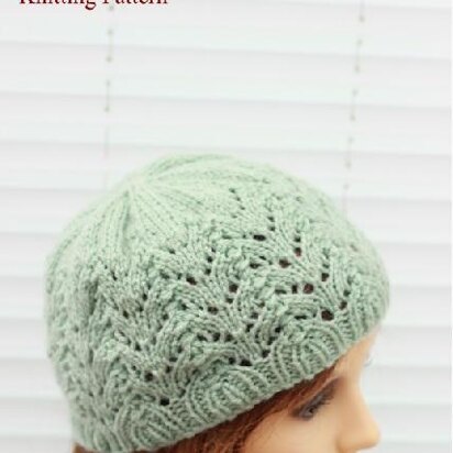 Knitting Pattern ladies hat beanie UK & USA Terms #16
