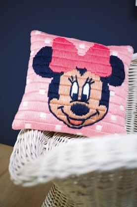 Vervaco Disney - Minnie Mouse Long Stitch Cushion Kit - 25 x 25cm / 10" x 10"