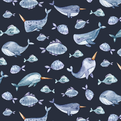 Poppy Fabrics - Sea Animals Jersey