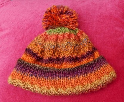 Swirl Bobble Beanie Hat