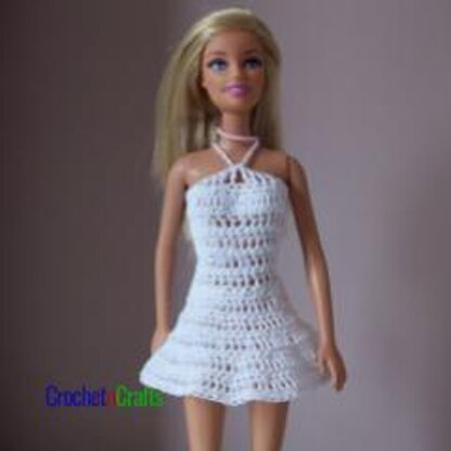 Crochet Party Dress for Barbie (Portuguese/Spanish)