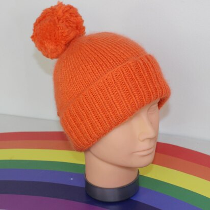 Toddler & Child Simple Aran Bobble Beanie Hat - knitting pattern