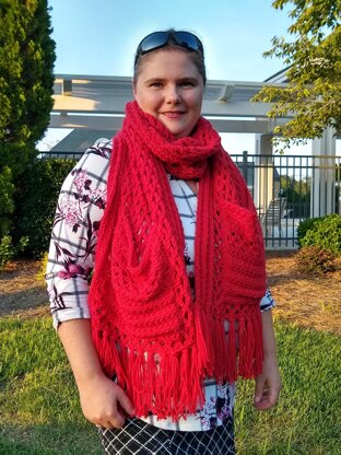 Flame Shawl with pockets