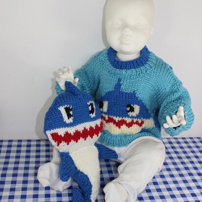 Chunky Baby & Toddler Shark Sweater and Toy